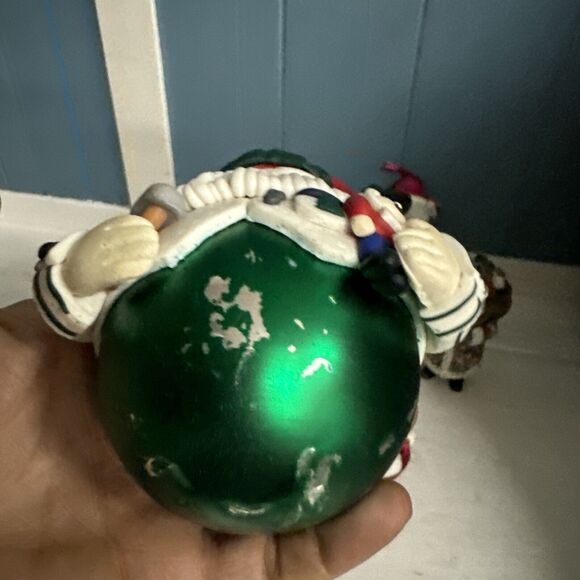 Vtg 8 Ornament LOT Lefton Star Man M&M LANG CHRISTMAS ORNAMENT PATCHWORK SANTA - Picture 9 of 9